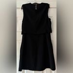 Theory Black Sculpted Layer Dress Size 4 Admiral Crepe NWT Photo 8