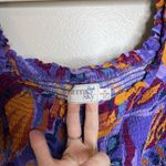 Terra & Sky Women's Blouse Top 3x Smocked Bright Colorful Relaxed Art To Wear Teacher Boho Photo 2