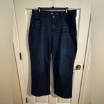 Old Navy  New Womens Plus High Waisted Wow Wide Leg  Dark Rinse Jeans 16 Photo 4