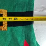 Holiday Time  leopard trim off the shoulder jingle bell elf sweater dress M Photo 11