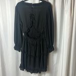 Ruffle Black Mini Dress Open Back Size L Gothic Western Size L Photo 4