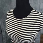Theory  Twist Front Stripe Pima Cotton Mini Dress Size P (0) Cap Short Sleeve Photo 3