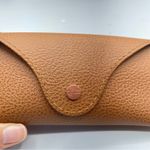 Ray-Ban  Tan Leather Sunglasses Case & Cloth Photo 2