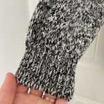 Women’s black white sequins patterned crewneck thick knit sweater medium Photo 2