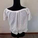 Full Tilt  Cottagecore White Cotton Lace Embroidered Cropped Top Size Small​​ Photo 1