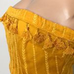 Honey Punch gold strapless mini dress with tassels. New with tags Photo 13