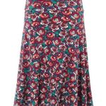LuLaRoe Azure A-Line Floral Midi Skirt Disney Beauty & The Beast Roses Size S Photo 0