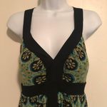 INC Green & Black Cross Back Empire Waist Tunic Photo 1