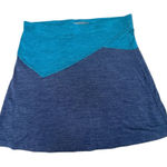 prAna Livia Wool-Blend Asymmetrical A-line Skirt Blue Green lined Size Small Photo 0