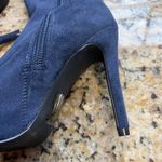 Shoe Dazzle Navy Blue SCARLETTE Faux Suede Heeled Booties Shoes Womens 6 Photo 11
