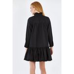 Hunter Bell NWT  Carter in Black Lace Trim Cotton Poplin Mini Shirt Dress S Photo 6