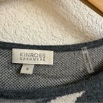Kinross Cashmere Cotton Blend Sweater – Gray Floral Camo Print Size Small Photo 2