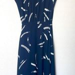 Joie  Bethwyn Printed 100% Silk Short-Sleeve Wrap Navy Blue Dress Size XS Photo 9