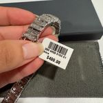 Macy's 2CTTW diamond pure silver over brass 7.5” Elegant Silver Bracelet Photo 8