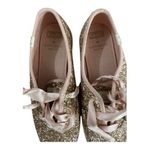 Keds Kate Spade Rose Gold pink Glitter Sneakers Size 7 Satin Laces Women Tie Photo 8