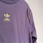 Adidas Original Crew Wonder Sweatshirt Women's Medium Purple Gold Zipper Casual Photo 5