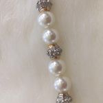 Small Pearl Rhinestone Bracelet Gold Photo 3