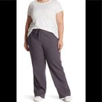 Caslon ‎ Solid Linen Blend Pants,  Lightweight Adjustable Waist, COMFY, 1X, Gray, Photo 2