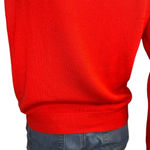 draper's & damon's Draper’s & Damons Red Mock Neck Sweater, Back Acrylic Quarter Zipper Size PM. Photo 8
