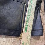 Clara Sunwoo Metallic Liquid Leather Biker Jacket Medium Women Copper Textured Black Photo 5