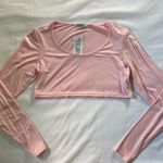 Rokoko New With Tags  Baby Pink Long Sleeve Crop Top Size L Photo 0