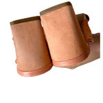 Caslon  Sandals Size 7 Coral Leather Crisscross Open Toe Block Summer Heels‎ Photo 6