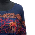 Free People Size Medium Beautiful Bold Embroidered Love Letter Top Tee Photo 1
