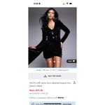ASOS LUXE Black Velvet Bow Detailed Draped Long Sleeve Mini Dress Size 4 EUC Photo 10