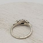 Silver Tone Gray Diamond Gemstone Rhinestone Twisted Knot Ring Fashion Jewelry Photo 3