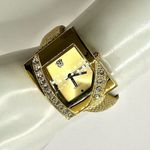 Vintage Elizabeth Taylor gold tone rhinestone watch Photo 0