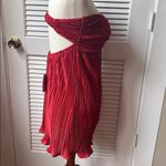 Hello Molly LIVING UPTOWN PLISSE STRAPLESS MINI DRESS RED size 10 Photo 8