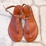 Cathy Jean Light Brown Braided Sandals Photo 0