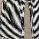 J.Crew Navy and White Striped Wide-Leg Pants Photo 4