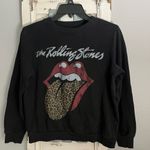 The Rolling Stones  Black Sweater with Red and Leopard Tongue Photo 0