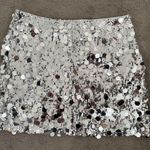 Nasty Gal NWT Plus Size Silver Sequin Split Mini Skirt Size 14 Photo 3