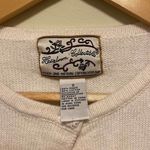 Heirloom Collectibles Striped Spring Sweater Butterflies Flowers Size S Pink Photo 4