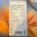 Athleta  Shanti Printed Crop Tank Top Shirt Size 1X NWT Photo 2