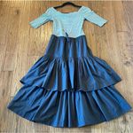 Rebecca Taylor La Vie  striped midi tiered skirt dress small Photo 2