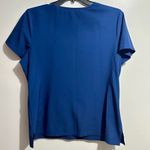 Heart soul  Blue Relaxed Fitted Short Sleeve Scrub Top (1024) Photo 3