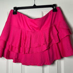 Lucky In Love NEW Hot Pink Tennis Golf Pleated Stripe Skirt Size Large Active Photo 0