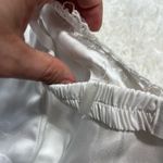 Strapless Mini Wedding Homecoming Prom Formal Dress Floral Lace No Label XS White Photo 9