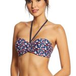 Kate Spade Botany Bay Floral Print Bikini 2 Piece Swimsuit Bandeau Medium Preppy Photo 2