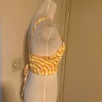 ZARA  Halter Neck Satin Effect Print Crop Top White Orange Size XS New With Tags Photo 12