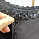 A Byer Vintage Y2K Byer Too Black Sequin Spaghetti Strap Mini Dress Size 7 Photo 4