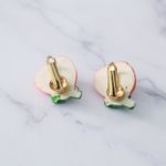 Vintage Clip On Earrings Cartoon Tomato? Earrings Photo 4