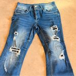 SheIn Distressed Flare Jeans in Blue Photo 1