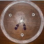 Elegant Amethyst Purple and Crystal Dangle Earrings Photo 12