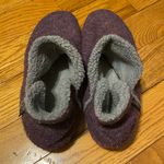 LL‎ Bean Cozy Knit Slip On Slipper Booties Purple Gray Womens Size 9 504633 Photo 2