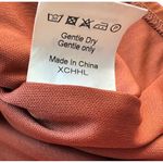 Chic rusty Orange Satin Corset midi Dress cowl neck M Size M Photo 5