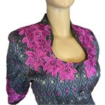 HAND CRAFTED GRAY, PURPLE & CHARTREUSE EMBROIDERED ACCENTN SKIRT SET (M) Multiple Size M Photo 8